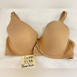 SOMA Embraceable With Underwire - full coverage 42DD bra, tan/nude